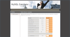 Desktop Screenshot of mysqlcalculator.com